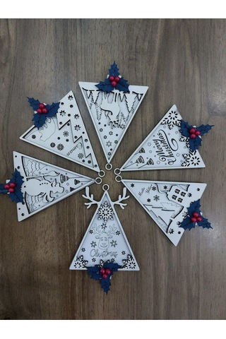 Lavanta Tasarım Yeni Yıl Süsü Ağaç Süsleri Çam Ağacı Beyaz