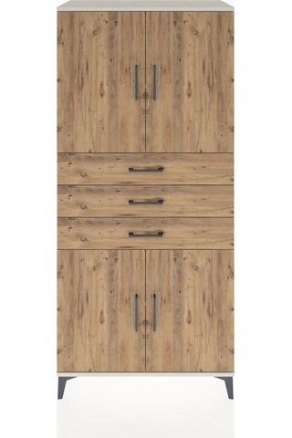 Hyperion Dolap 3 Raflı 3 Çekmeceli 4 Kapaklı 88x44x195 Aytaşı... Aytaşı