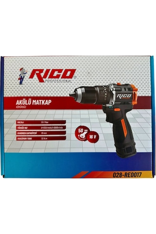 Rico 028-RE0017 16V Çift Akülü Şarjlı Matkap