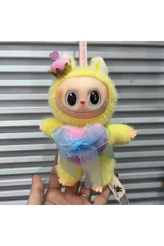 4.nesil Labubu Peluş Oyuncak Açık Sarı