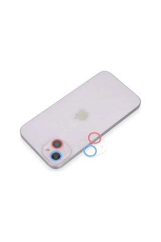 Newface Apple iPhone Uyumlu 13 Mini Renkli Kamera Lens Koruma Cam Semeglbl - 2 - Pembe-mavi