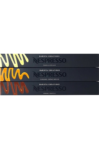 Nespresso Barista Aroma Serisi 3'lü Set Vanilla Eclair - Cocoa Truffle - Caramel Creme Brulee 3'lü Set