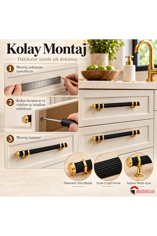 Haskan Kemer Kulp Altın/siyah 160 Mm Altın - Siyah