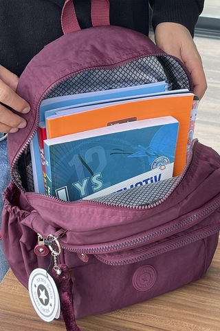 Nemo Group Bordo Sırt Çantası Krinkıl Kumaş Suya Dayanıklı