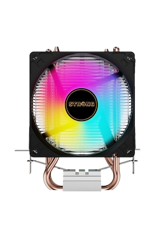 Strong M2-Pro 9cm Rainbow 2 Bakır Borulu 105W Tdp Intel/amd Kule Tipi Işlemci Cpu Fan