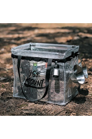 Ruicoo "katlanabilir Şeffaf Outdoor Depolama Çantası - 28l Geniş Kapasiteli Kamp & Piknik Eşya Organizer" Çok Renkli