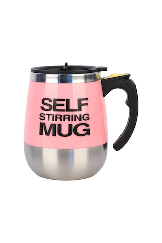 Yunboo 400ml Otomatik Kahve Karıştırıcı Bardak, Elektrikli, Isıya Dayanıklı, Kapaklı, Çift Katlı, Çeşitli İçecekler İçin Ev/ofis/outdoor Kullanıma Uygun Pembe