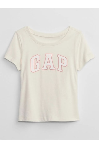 Gap V-hs Ss Logo T Kız Çocuk K.kol Tshırt Ekru