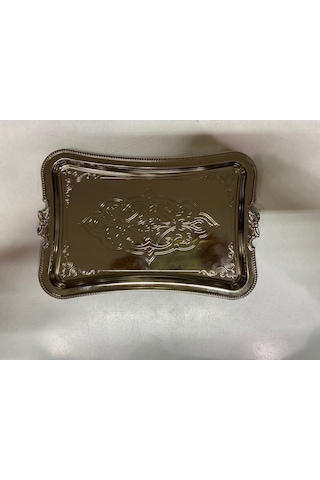 Duru Tek Kişilik Tepsi Gümüş 25 X 15 Gümüş