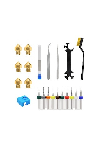 Sointeresting Mk8 3d Yazıcı Nozulları, Ender3 Nozul Temizleme Kitleri 3d Yazıcı Nozul Bakım Kiti 3d Yazıcı Araçları
