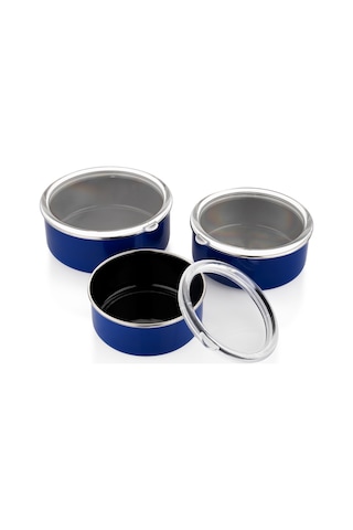 Schafer Komfort 3 Lü Saklama Kabı Seti 6 Parça-lacivert Çok Renkli