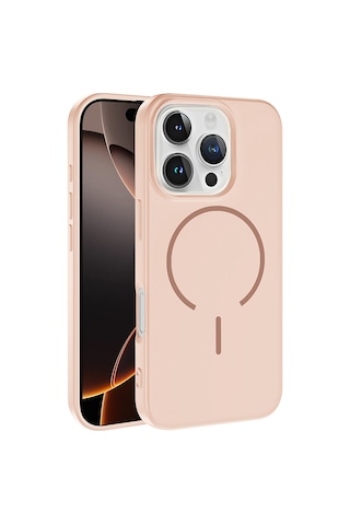Apple Uyumlu iPhone 16 Pro Kılıf M-safe Şarj Özellikli Sys Meta Kapak - Titanyum-gri Titanyum-Gri