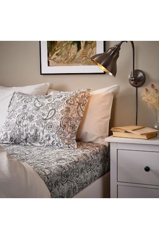 Ikea Rodgersıa Yastık Kılıfı 50 X 60 Cm Beyaz - Gri