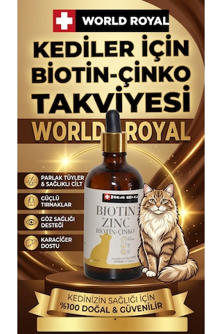 Kedi Biotin Çinko Deri Tüy Bakımı Damla Kedi Biotin Çinko Deri Tüy Bakımı Damla