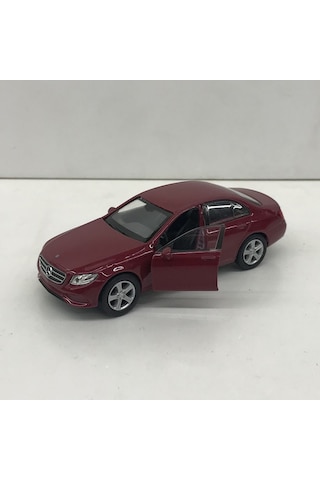 Mercedes E Class Serisi Çek Bırak Model Metal Oyuncak Araba 12 CM Kırmızı