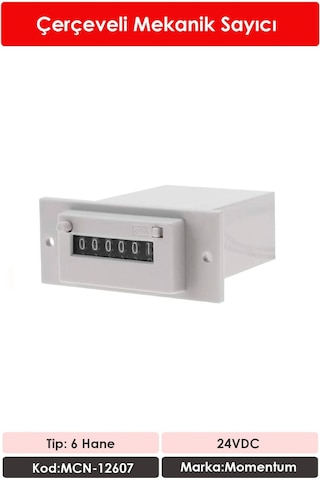 Momentum Mekanik Sayıcı Resetli 6 Hane 24VDC MCN-12607