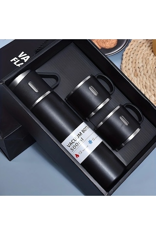 Trendooze 16.9oz Paslanmaz Çelik Gri Seyahat Termos Bardağı Sıcak Soğuk Tutar Gaojunshop01 Set Gri