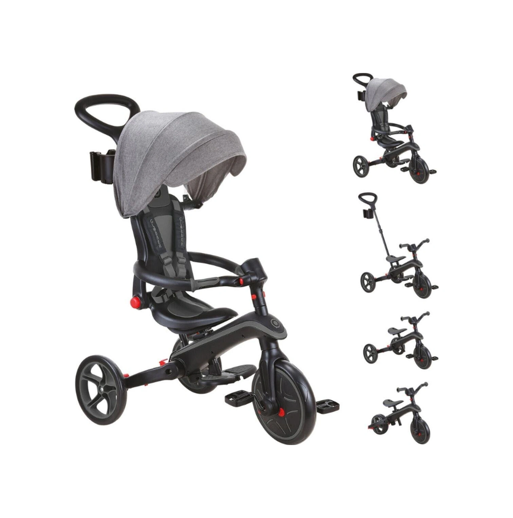 Globber Explorer 4in1 Katlanabilir Bisiklet - Siyah/gri Siyah