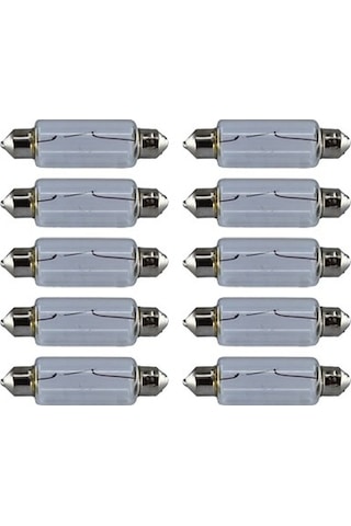 10 Adet 12V 15W Sofit Ampul 44mmX13mm
