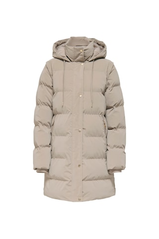 Only Kadın Onldıxıe Kapüşonlu Uzun Şişme Mont 15349120 Taş Taş
