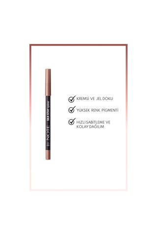 Note Cosmetics Silk Stay Lipliner Suya Dayanıklı İpeksi Dudak Kalemi - 02 Warm Nude - Nude