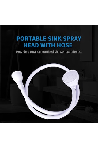 Teltree Beyaz El Tipi Duş Başlığı 1m Hortumlu - Bebek, Yaşlı, Evcil Hayvan Yıkama, Kolay Kurulum, Geniş Kullanim Alanı Diğer