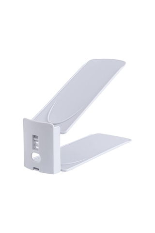 Kosona Ev İçi Plastik Ayaklık Organizörü, Uzun Ömürlü, Yer Tasarruflu, Yüksek Dayanıklı, Kaymazsız, Ayarlanabilir Yükseklikli Çift Ayaklık Tutucu Gri