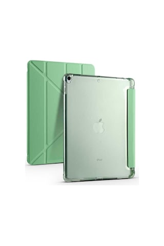 Apple Uyumlu iPad 10.2 8.nesil Kılıf Zore Tri Folding Kalem Bölmeli Standlı Kılıf Kapaklı Kılıf