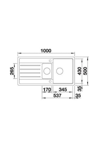 Blanco Legra 6S Granit Eviye. Tezgahüstü. Alu Metalic