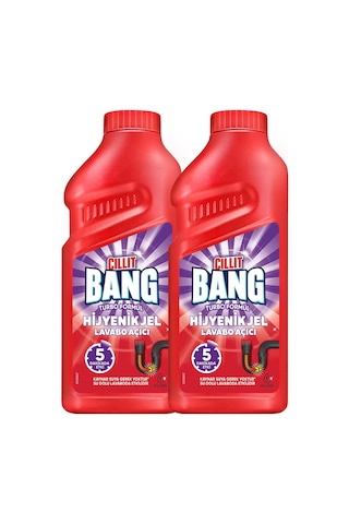 Cillit Bang Turbo Hijyenik Gider Lavabo Açıcı Jel 2 x 500 ML