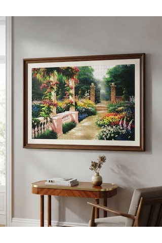 Çiçekli Göl Ve Botanik Bahçesi İkili Set - 1000 + 500 Parça İkili Puzzle Seti