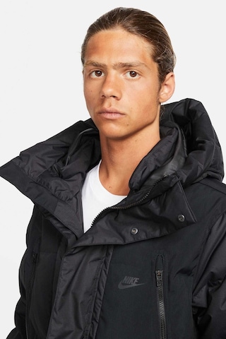 Nike Storm Fit Down Fill Oversize Hoodie Ful Zip Jacket Erkek Su Geçirmez Kaz Tüyü Kapüşonlu Mont Siyah Siyah