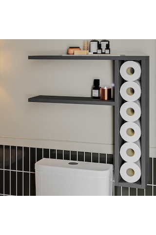 Tiny Duvar Rafı Duvara Monte, Modern Tasarım Antrasit