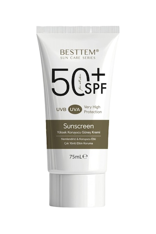 Besttem Koruyucu ve Nemlendirici Güneş Kremi SPF50+ 75 ML Besttem Koruyucu ve Nemlendirici Güneş Kremi SPF50+ 75 ML