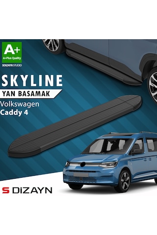 S-dizayn Vw Caddy 4 Skyline Siyah Yan Basamak 193 Cm 2020 Üzeri A+ Kalite