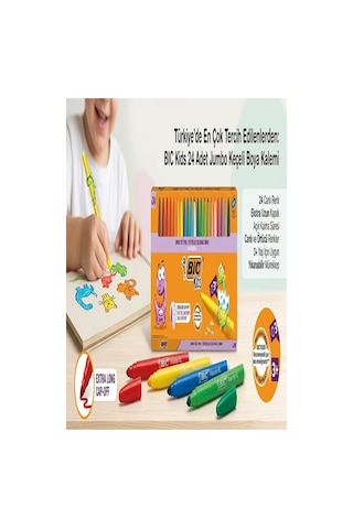 24 Renk Keçeli Boya Kalemi 1 Paket Bic Visacolor Xl 24 Lü Keçeli Kalem Okul Öncesi Sınıf Resim Dersi