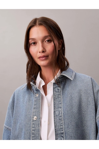 Calvin Klein Bayan Kot Gömlek Lv047e753g 3ns Mavi Mavi