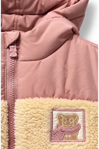 Harıbo Haribo Lisanslı Unisex Çocuk Kapüşonlu Sherpa Yelek Pudra