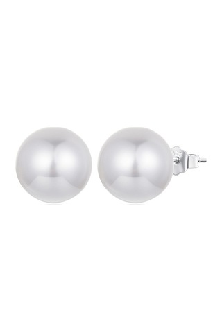 S925 Ayar Gümüş Zarif Deniz Kabuğu Küpe 12mm