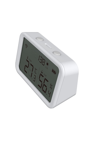 Neo Nas-th02b Çok İşlevli Sensör Tuya Zigbee Işık Yoğunluğu Algılamalı Akıllı Sıcaklık Ve Nem Dedektörü