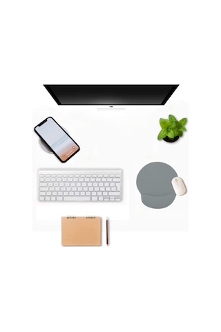 Buz Mavisi Bilek Destekli Ergonomik Jel Kaymaz Taban Mouse Pad