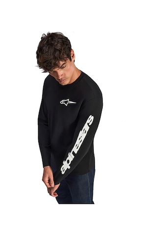 Alpinestars Trackside Csf Uzun Kollu Tişört Siyah Beyaz