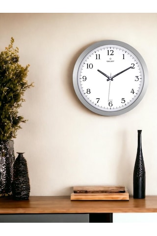 Galaxy 1964-k Serisi Lüx Premium Klasik Ofis Ve Duvar Saati 35 Cm Gri