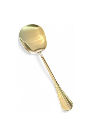 Madamev 4'lü Gold Servis Kaşığı Paslanmaz Çelik Lüx Salata Börek Pasta Fırın Tavuk Patates Servis Ka