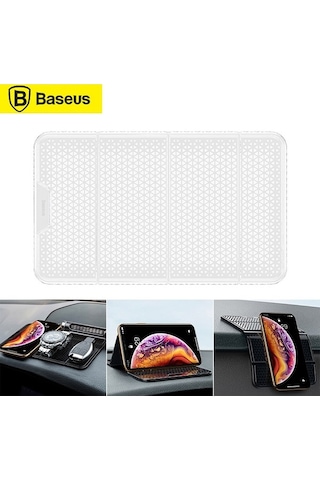 Ulzyvf Baseus Çok Amaçlı Araç Telefon Tutucu - Yıkanabilir Nano Kauçuk Ped, Duvar/masa Yapışkanı Şeffaf Şeffaf
