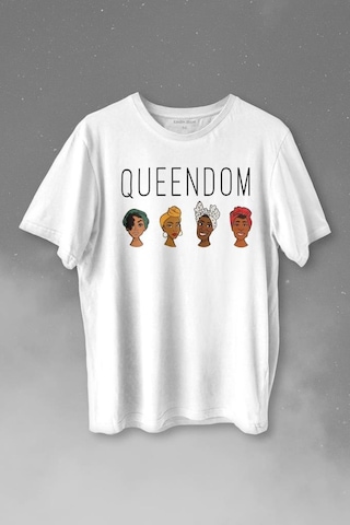 Queendom African Girl Afrikali Kız Siyahi Kadın Baskılı Tişört Unisex T-shirt 001