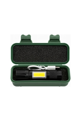 2 Adet Q-max Xpe Usb Charge Zomlu El Feneri Siyah