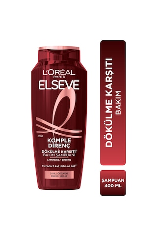 ELSEVE 5'li L'Oréal Paris Elseve Komple Direnç Dökülme Karşıtı Bakım Şampuanı 400 ml