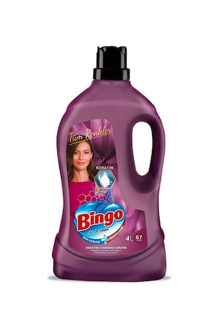 Bingo Sıvı Çamaşır Deterjanı Onaran Koruma Renkliler İçin 67 Yıkama 4 L