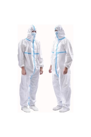 Tıbbi Koruyucu Tulum 55gr Laminasyonlu Sıvı Geçirmez Tek Kullanımlık Tam Koruma İçin Medikal